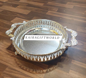 German Silver Tray with Handles - K50
