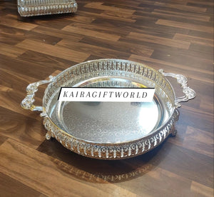 German Silver Tray with Handles - K50