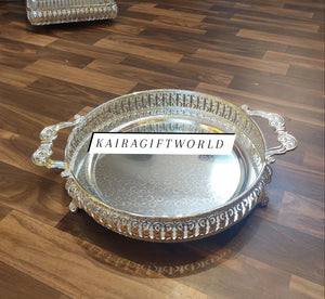 German Silver Tray with Handles - K51