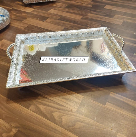 German Silver Square Tray-K4