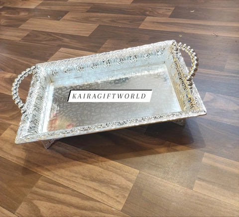 German Silver Square Tray-K2