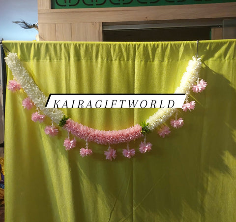 White and Pink Floral Toran !!! - Thick