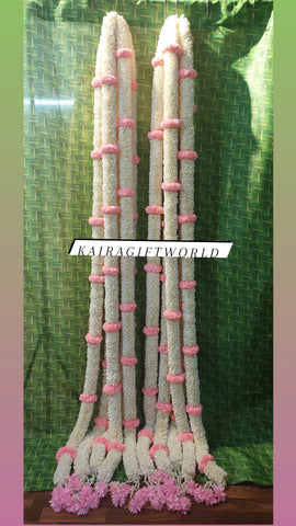 Pink Loop White Thick Garlands!!! Pair