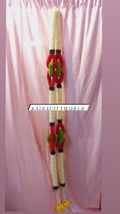 Pink/Green loop hangings Pair