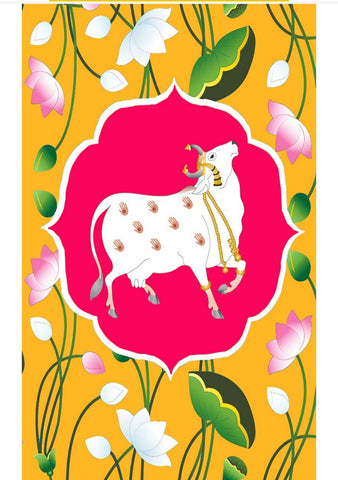 Pichwai cow theme backdrop cloth
