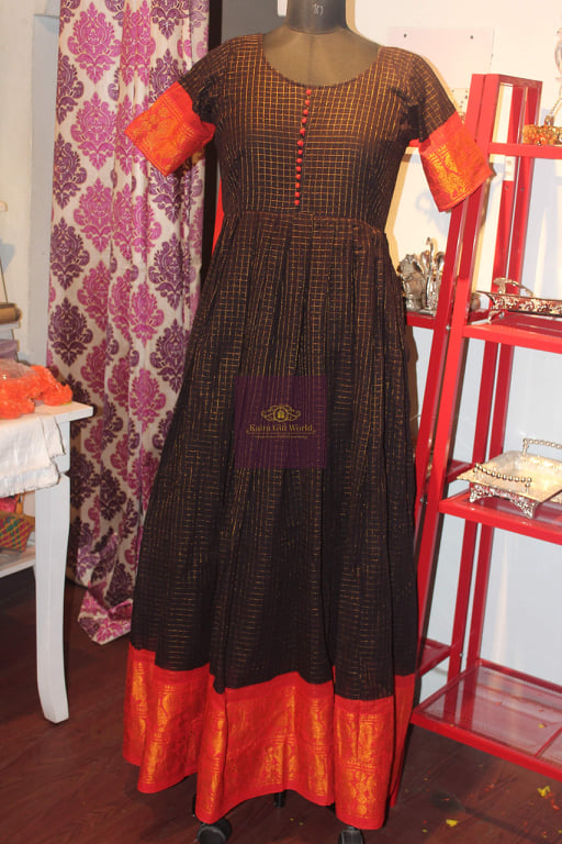 Handloom Long Anarkali-anarkali-KairaGiftWorld