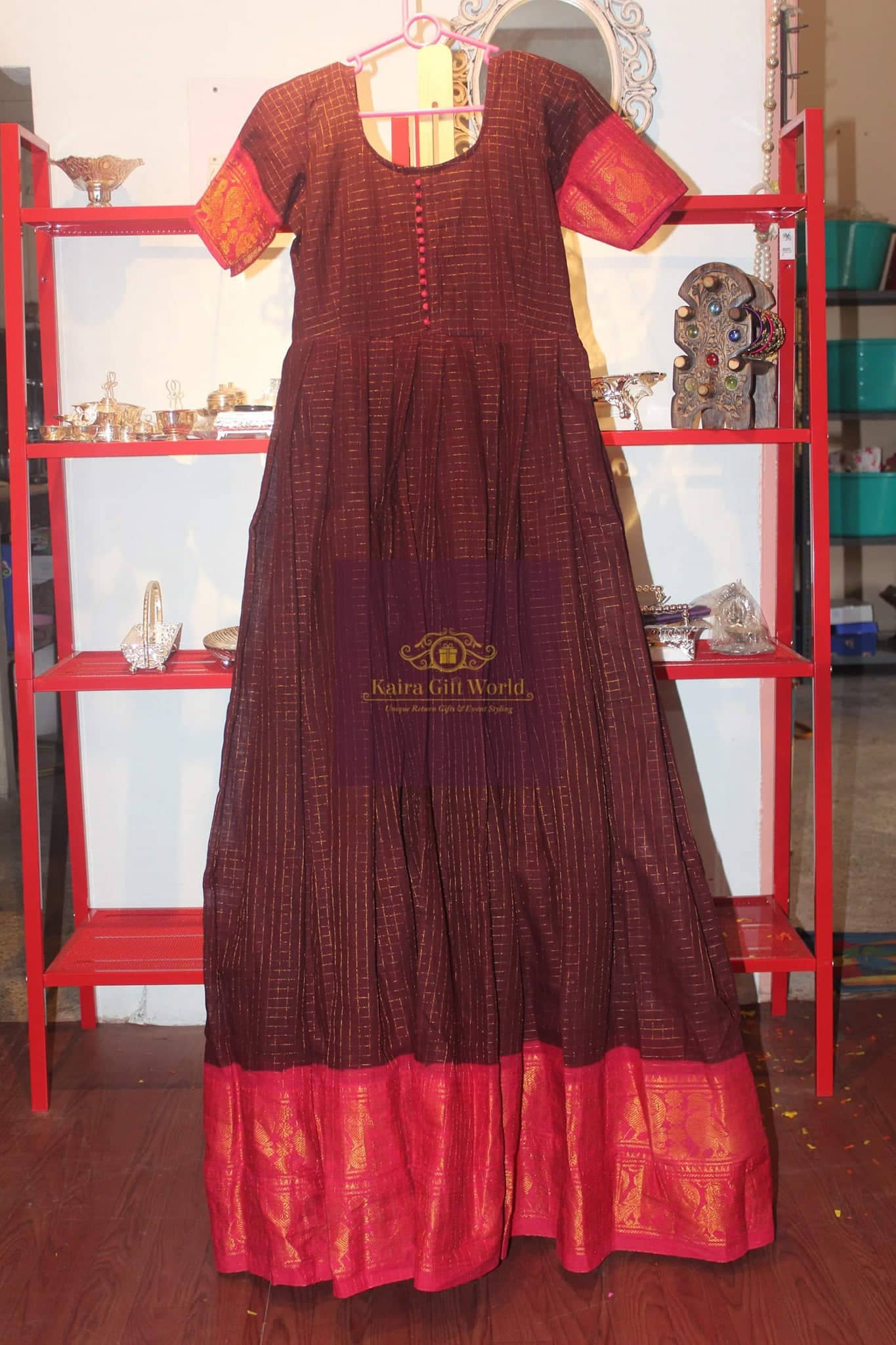 Handloom Long Anarkali-anarkali-KairaGiftWorld
