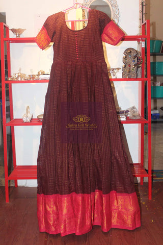 Handloom Long Anarkali-anarkali-KairaGiftWorld