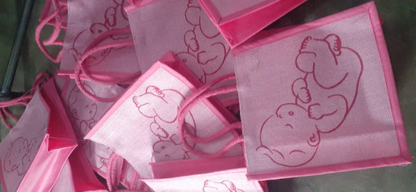 Baby Shower Theme Jute Bags