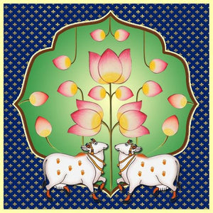 Pichwai theme backdrop cloth