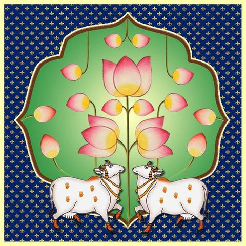 Pichwai theme backdrop cloth