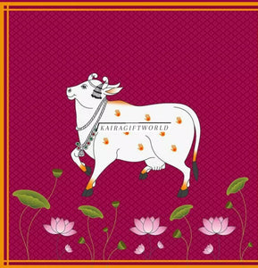 Pichwai theme cow backdrop cloth