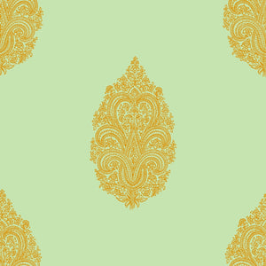 Pink/Sea Green Gold Paisely Backdrop