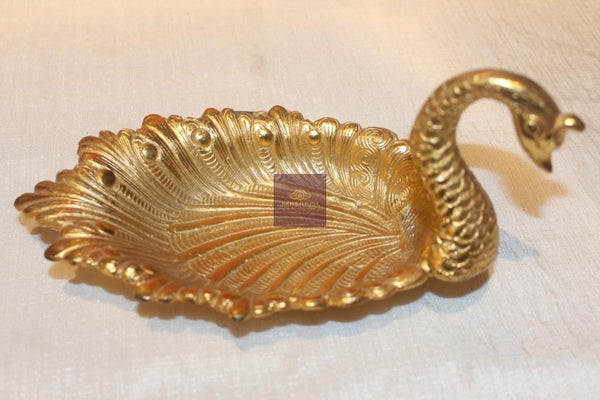 Gold Plated Swan Shape Tray-tray-KairaGiftWorld