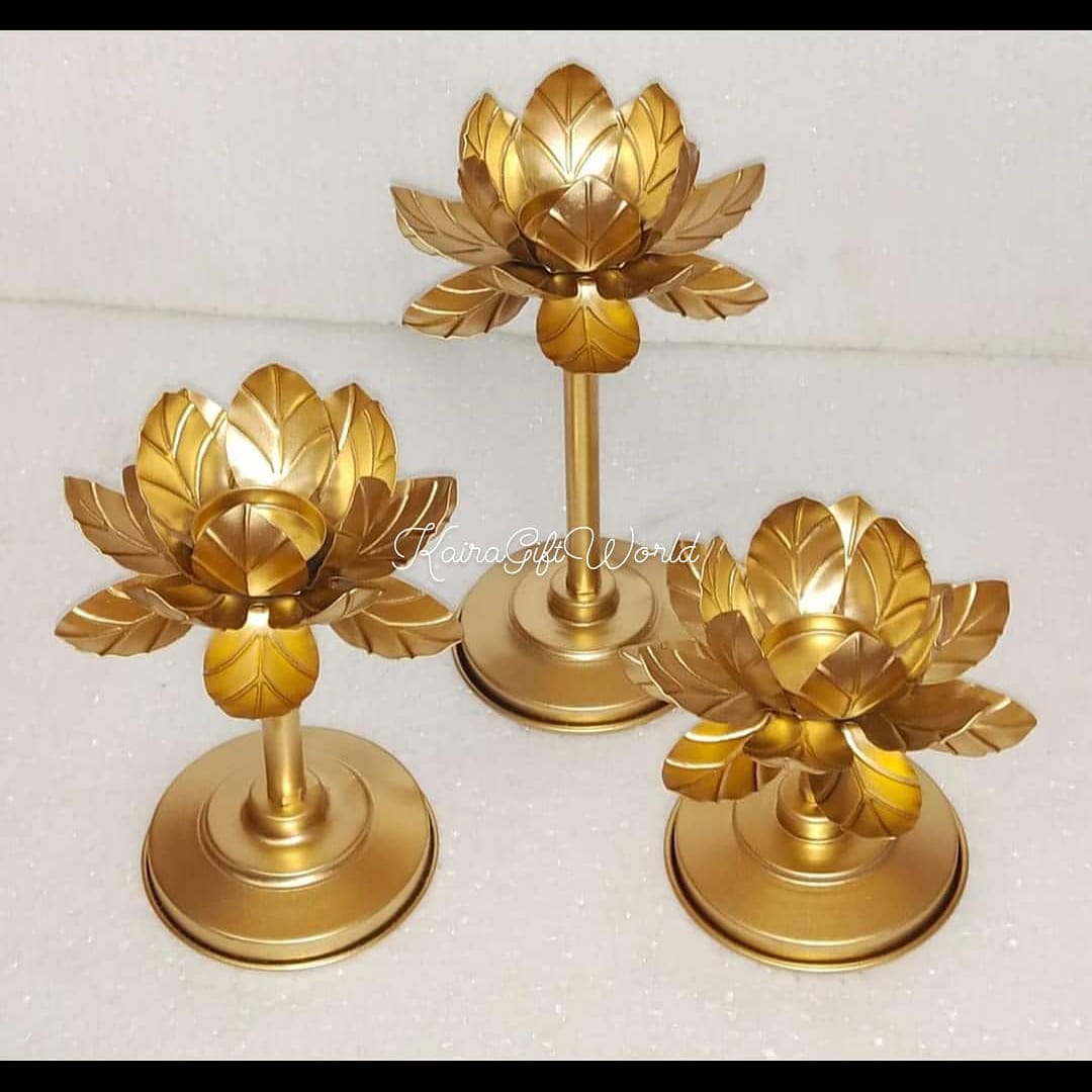 Lotus Candle Holders - Set of 3