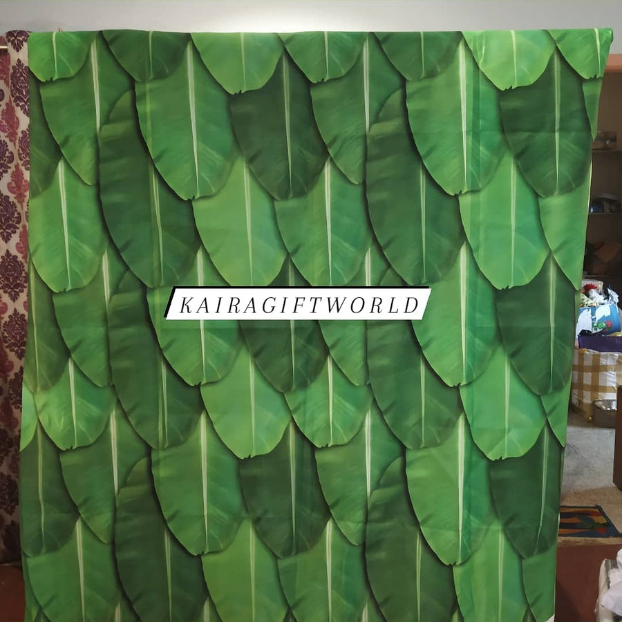 Banana leaves print Backdrop Cloth KairaGiftWorld