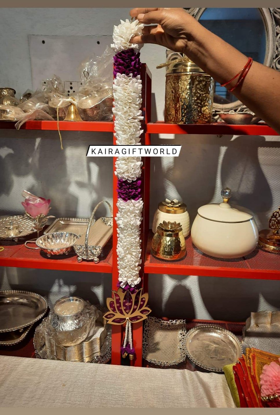 White and Purple Lotus Hangings - KairaGiftWorld