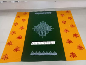 Kolam with Lotus panels Backdrop