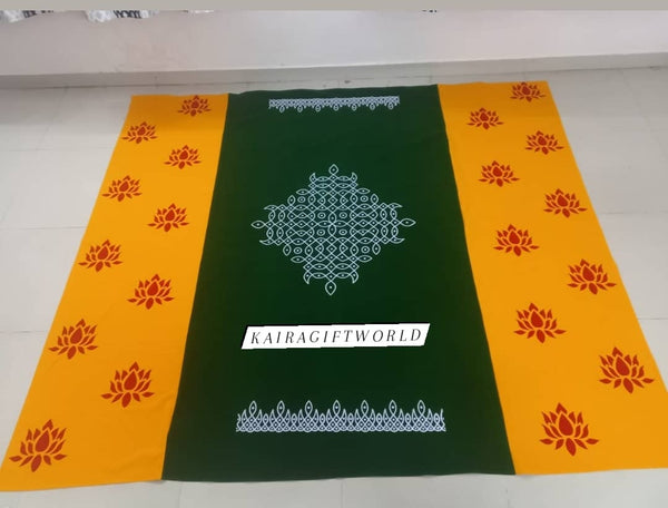 Kolam with Lotus panels Backdrop