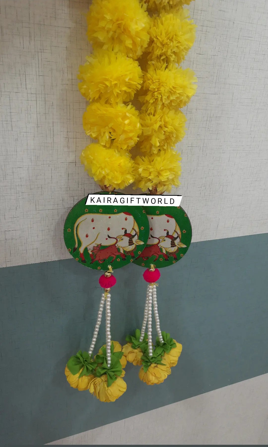 Marigold Pichwai Cow Hangings