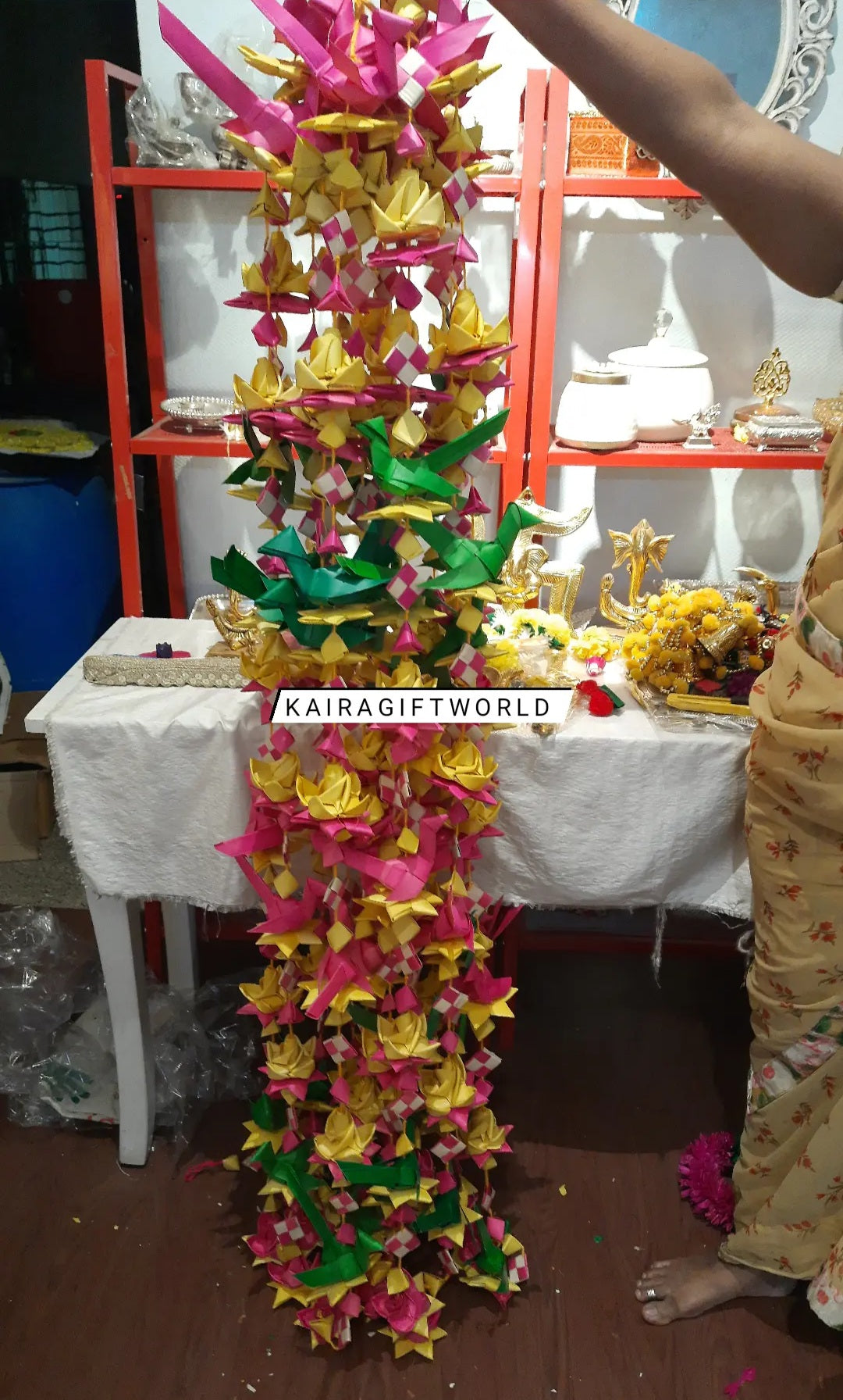 Palm Leaf Parrot/Lotus Hangings KairaGiftWorld