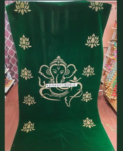 Velvet Green Ganesha
