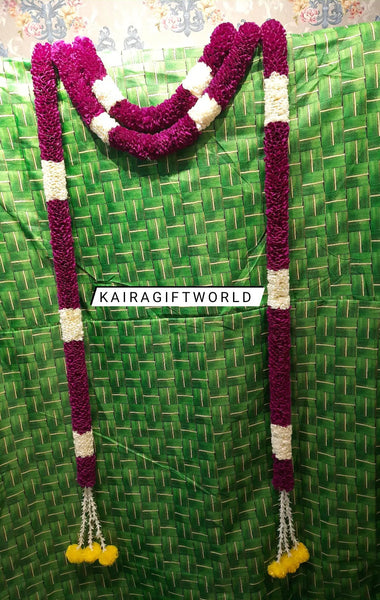 Entrance door toran set - Purple and White color