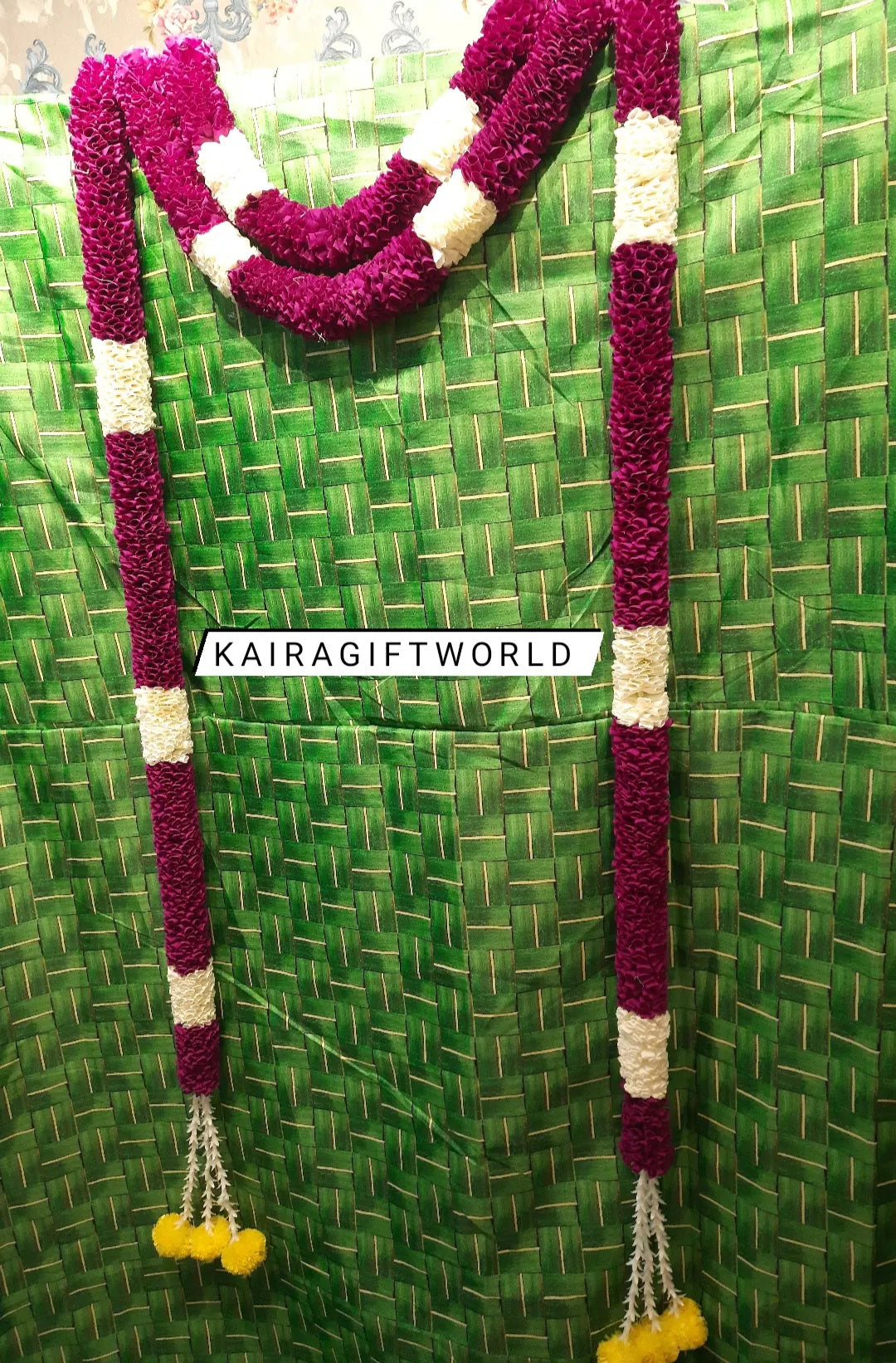 Entrance door toran set - Purple and White color