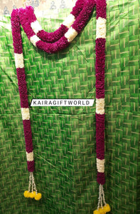 Entrance door toran set - Purple and White color
