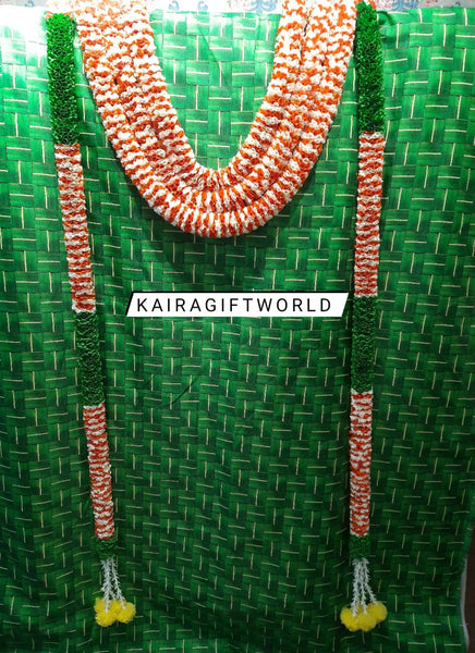 Entrance Door Toran - White,Orange,Green Color