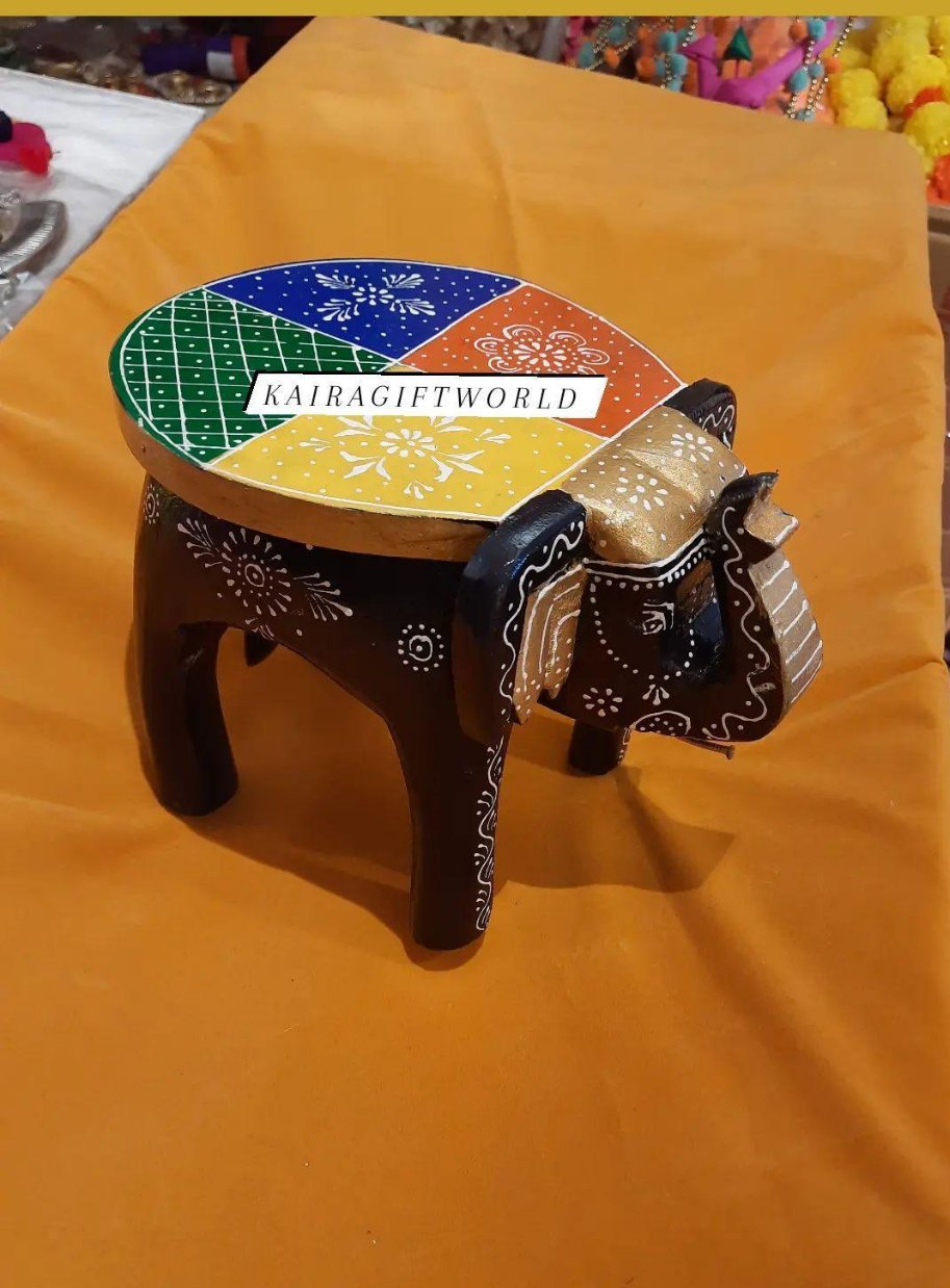 Wooden Elephant Stool