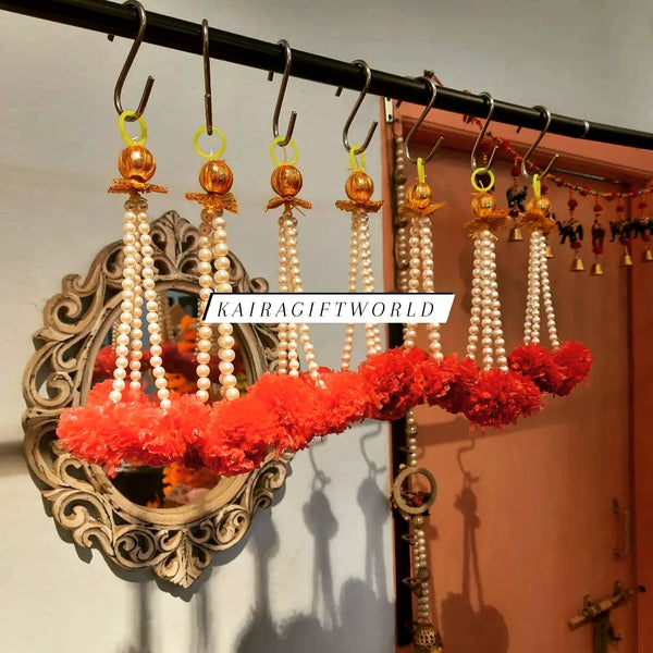 Pearl Floral Hangings - Set of 3 strings
