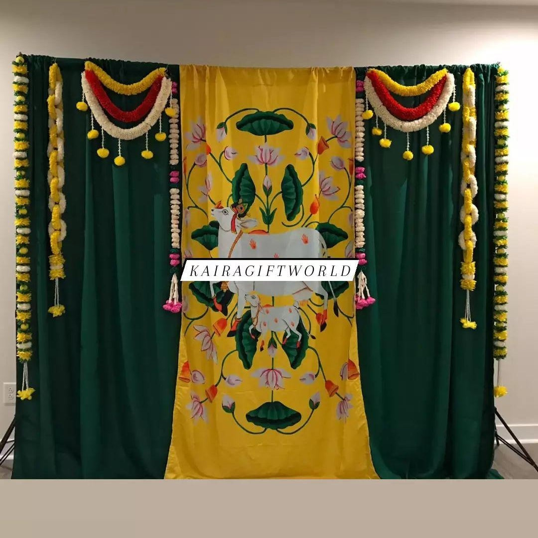 Pichwai Theme Backdrop Set