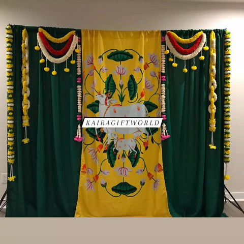Pichwai Theme Backdrop Set