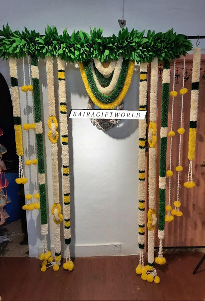Yellow/White/Green Garlands Set