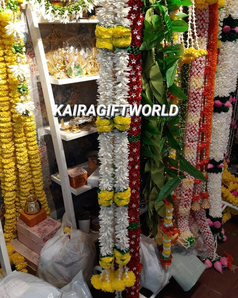 Yellow and White Plastic Hangings