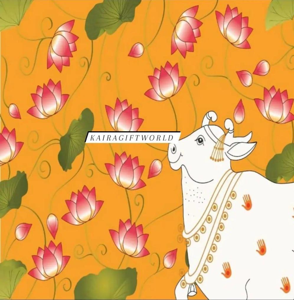 Pichwai Cow Backdrop Cloth