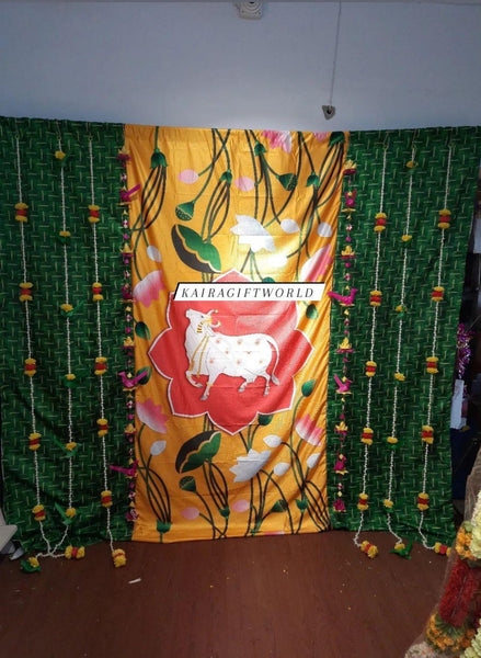 Pichwai Cow Palm Leaf BackdropSet