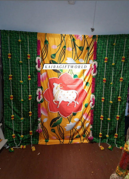 Pichwai Cow Palm Leaf BackdropSet