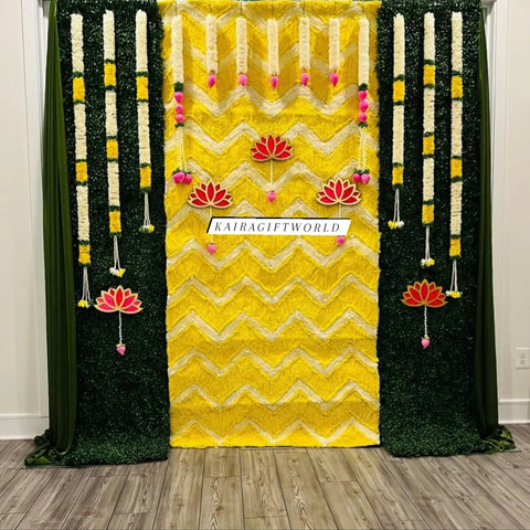 Yellow ZigZag Backdrop Set