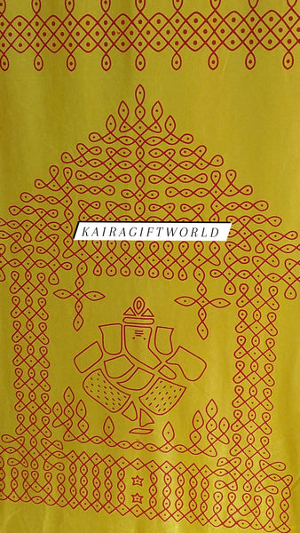 Satin Ganesha Radham Backdrop Cloth