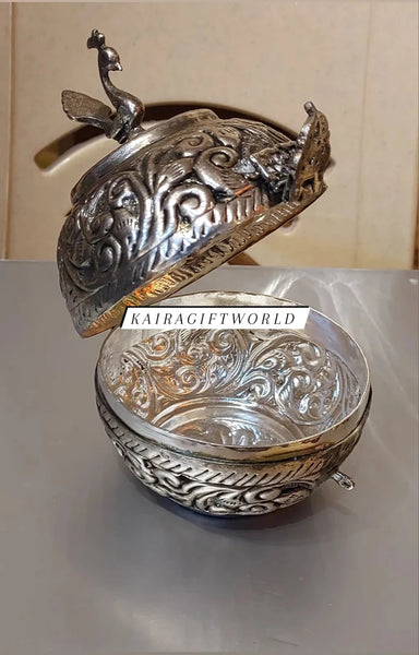Peacock Kumkum Box