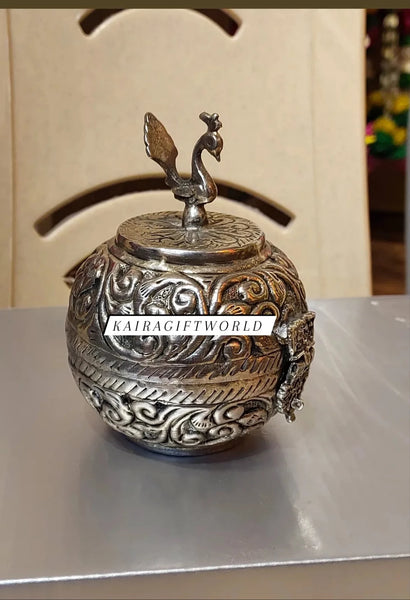 Peacock Kumkum Box