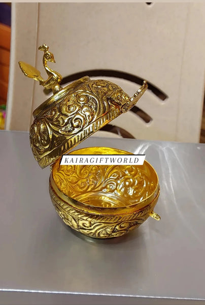 Peacock Kumkum Box