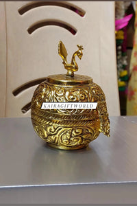 Peacock Kumkum Box