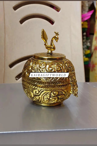 Peacock Kumkum Box