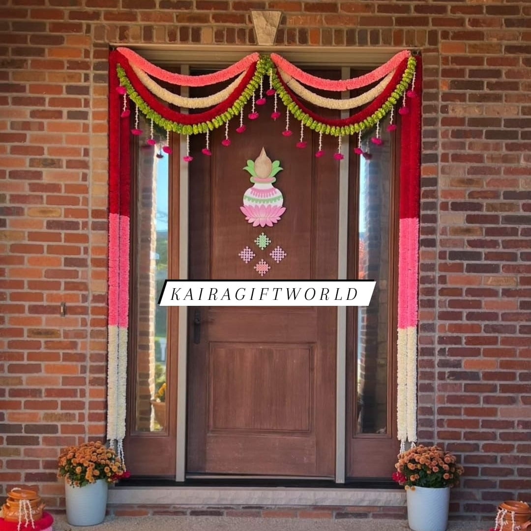 White and Pink Entrance door toran set!!!