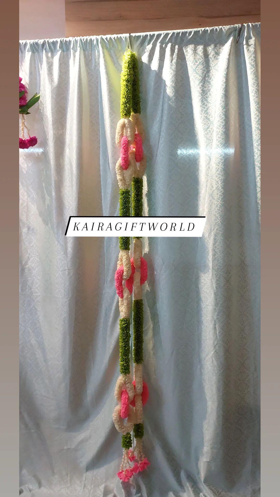 Green/Pink loop Hangings!! - Pair