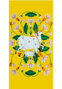 Pichwai cow theme backdrop cloth