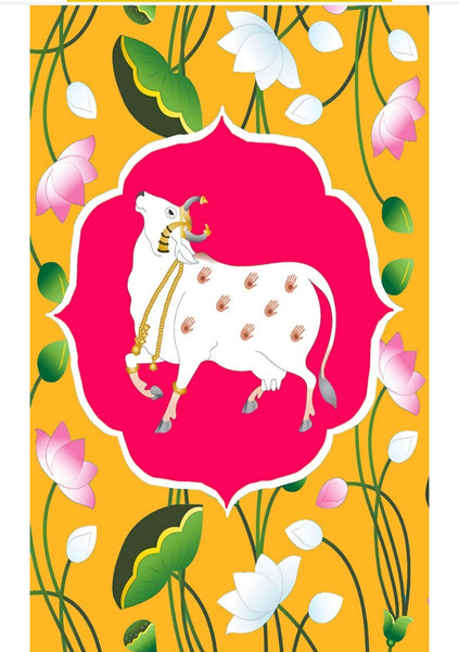 Pichwai cow theme backdrop cloth